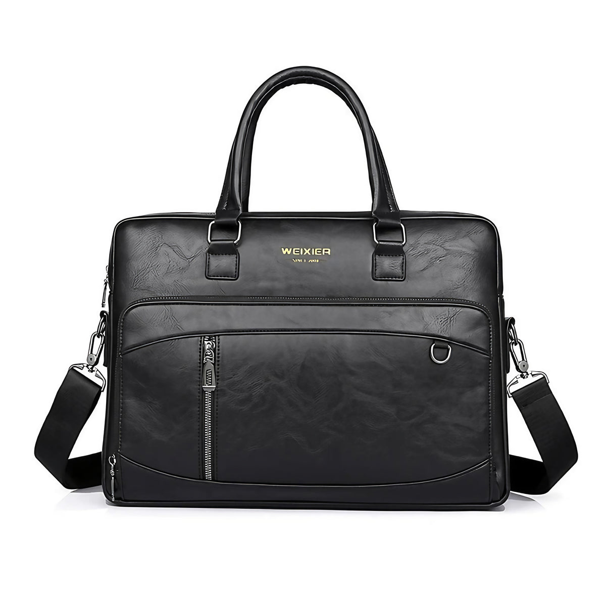 Sac professionnel femme en similicuir pour ordinateur, noir