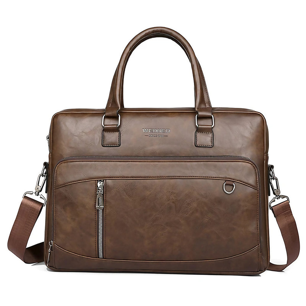 Sac professionnel femme en similicuir pour ordinateur, café
