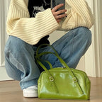 Sac rectangulaire rétro femme à anses amovibles, 25 x 14 cm