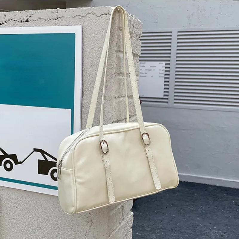 Sac rectangulaire rétro femme à anses amovibles, 25 x 14 cm