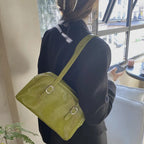 Sac rectangulaire rétro femme à anses amovibles, 25 x 14 cm