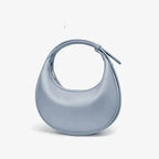 Sac à main rond femme, anse réglable, 26 x 24 cm, sept coloris, bleu