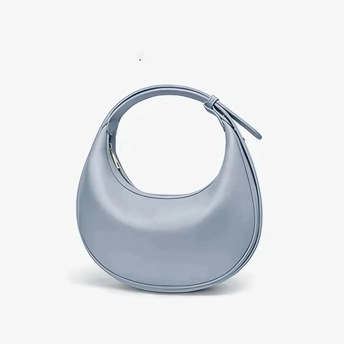 Sac à main rond femme, anse réglable, 26 x 24 cm, sept coloris, bleu