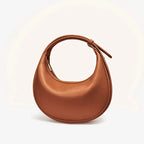 Sac à main rond femme, anse réglable, 26 x 24 cm, sept coloris, camel