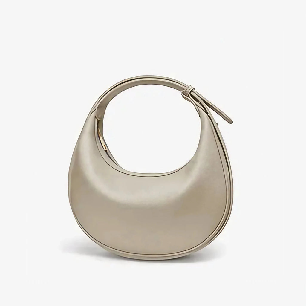 Sac à main rond femme, anse réglable, 26 x 24 cm, sept coloris, beige
