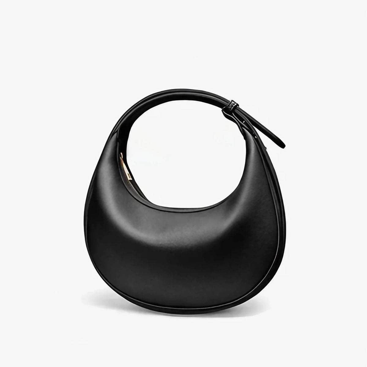 Sac à main rond femme, anse réglable, 26 x 24 cm, sept coloris, noir