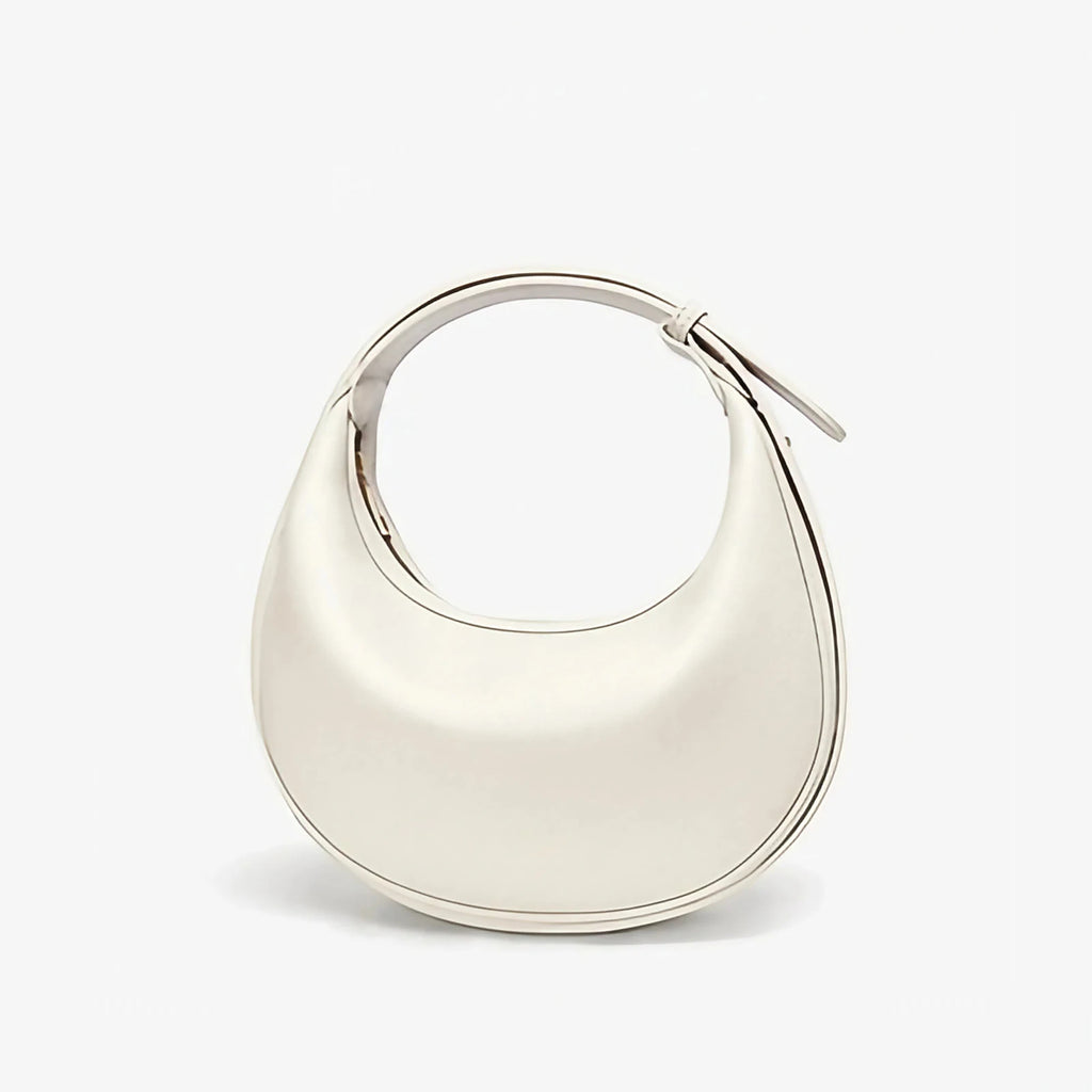 Sac à main rond femme, anse réglable, 26 x 24 cm, sept coloris, écru