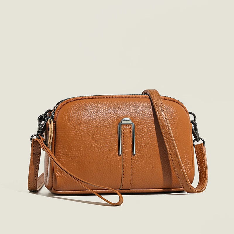 Sac à main femme en similicuir à poignées, cinq coloris, marron