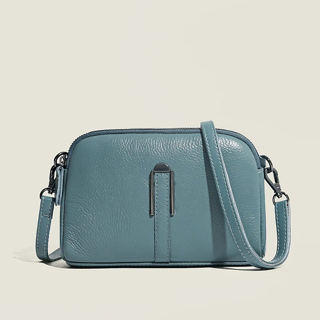 Sac à main femme en similicuir à poignées, cinq coloris, bleu