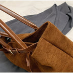 Sac à main femme en suédine, fermeture aimantée, 40 x 21 cm