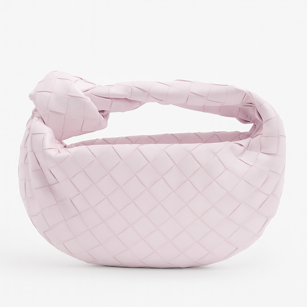 Petit sac à main tressé femme en similicuir, dix coloris, rose