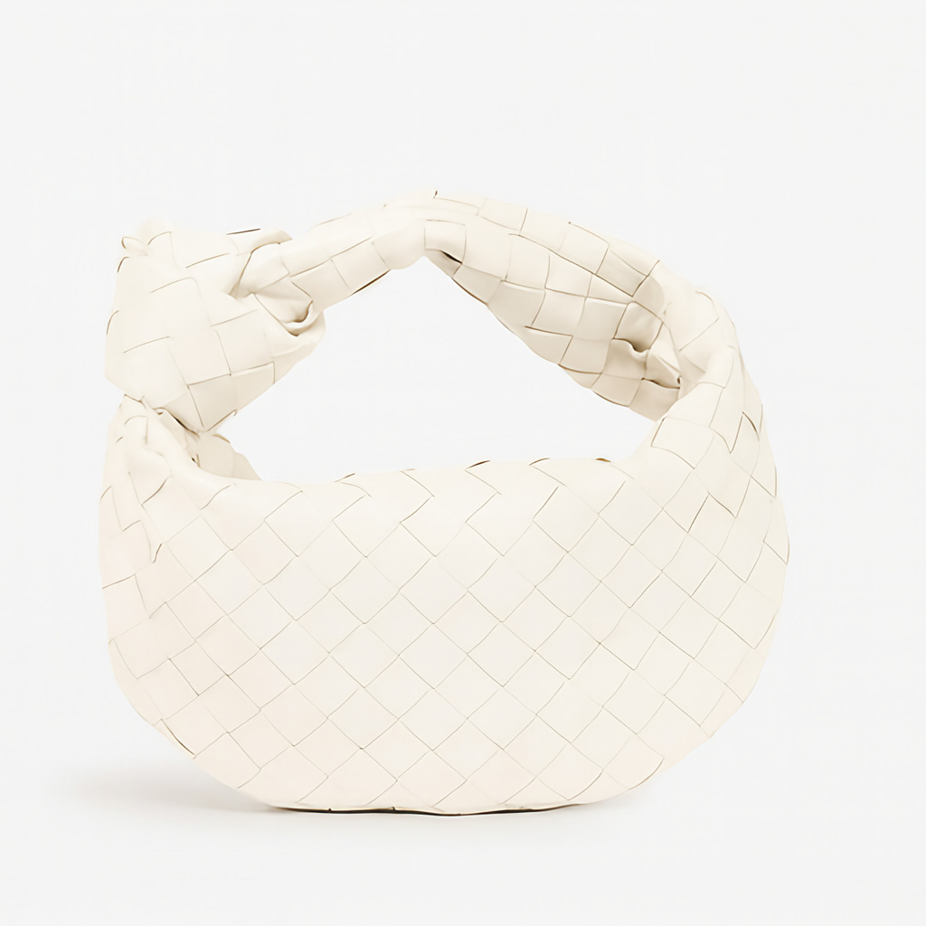 Petit sac à main tressé femme en similicuir, dix coloris, crème
