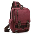 Sac à dos femme à une bretelle en toile, ordinateur 13 pouces, rose