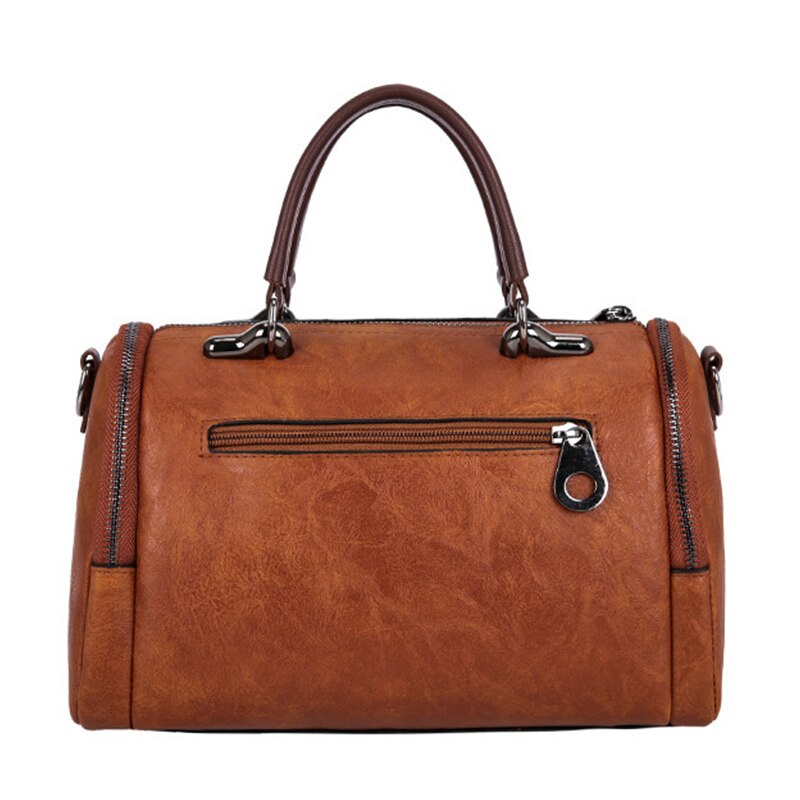 Sac bowling femme vintage à double anse et bandoulière amovible