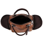 Sac bowling femme vintage à double anse et bandoulière amovible