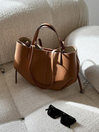 Grand sac à main femme style vintage, anses courtes et bandoulière