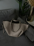 Grand sac à main femme style vintage, anses courtes et bandoulière, noir