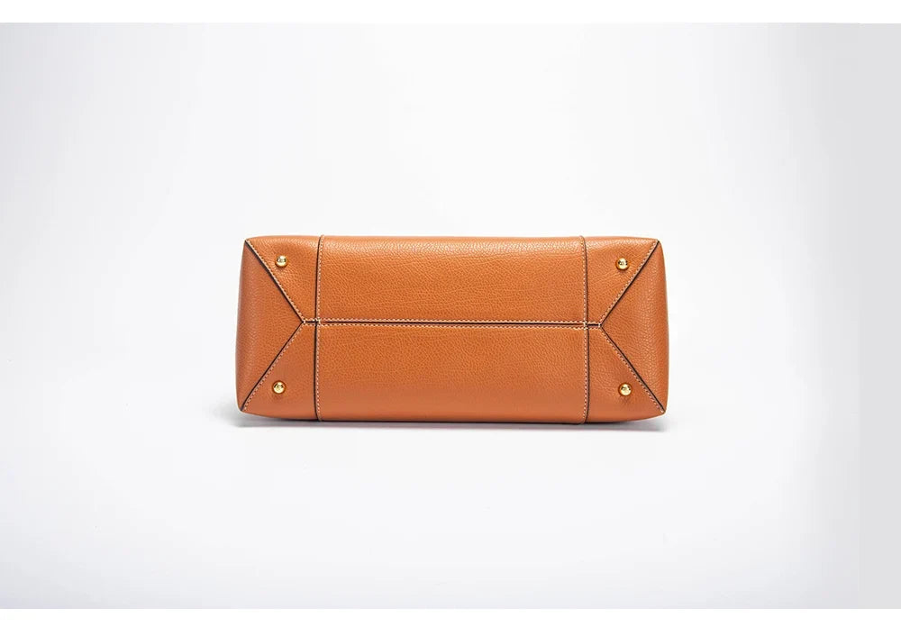 Sac de cours femme à grandes anses, 32 x 26 cm, noir ou camel