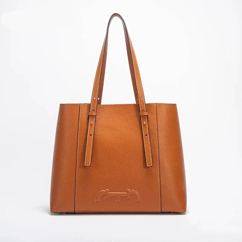 Sac de cours femme à grandes anses, 32 x 26 cm, noir ou camel