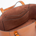 Sac de cours femme à grandes anses, 32 x 26 cm, noir ou camel