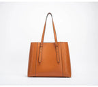 Sac de cours femme à grandes anses, 32 x 26 cm, noir ou camel