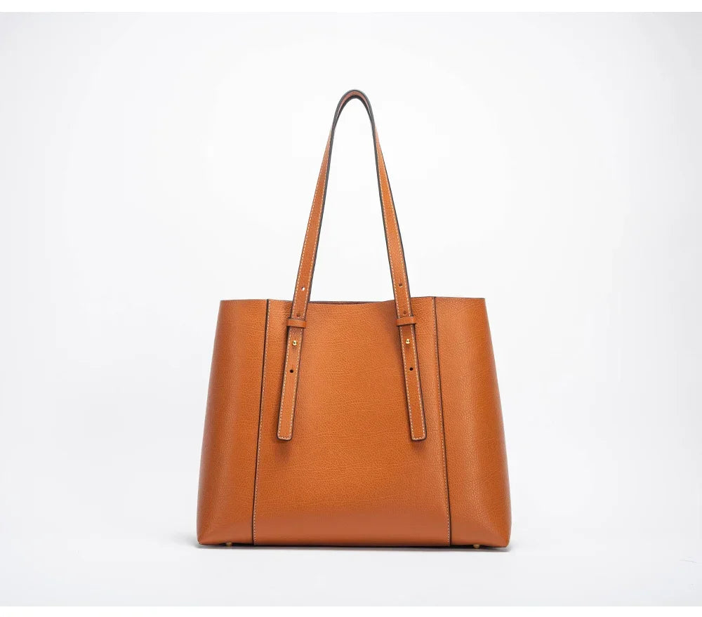 Sac de cours femme à grandes anses, 32 x 26 cm, noir ou camel