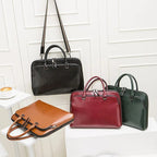 Sac ordinateur femme en cuir, sangle en toile amovible