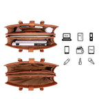 Sac ordinateur femme en similicuir 15,6 pouces, boucle aimantée