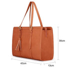 Sac ordinateur femme en similicuir 15,6 pouces, boucle aimantée