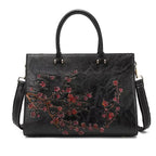 Sac ordinateur femme à motif floral, 14 pouces, cinq coloris, noir