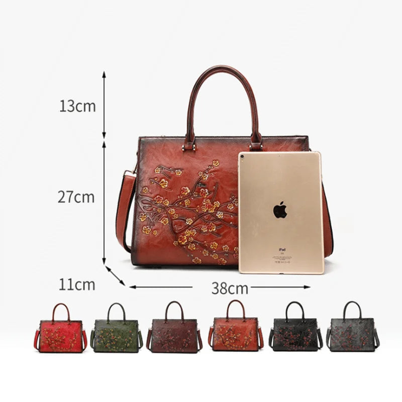 Sac ordinateur femme à motif floral, 14 pouces, cinq coloris