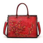 Sac ordinateur femme à motif floral, 14 pouces, cinq coloris, rouge