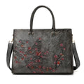 Sac ordinateur femme à motif floral, 14 pouces, cinq coloris, gris