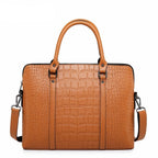 Sac ordinateur femme en similicuir, 14 pouces, 40 cm, marron clair