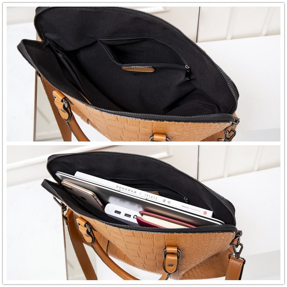 Sac ordinateur femme en similicuir, 14 pouces, 40 cm