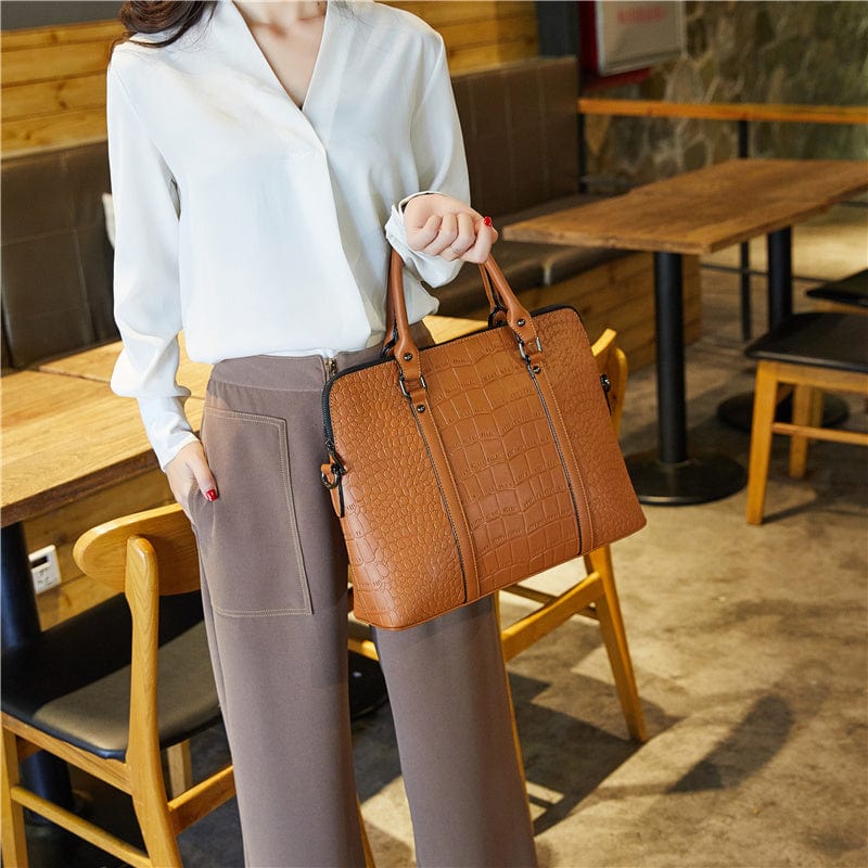 Sac ordinateur femme en similicuir, 14 pouces, 40 cm