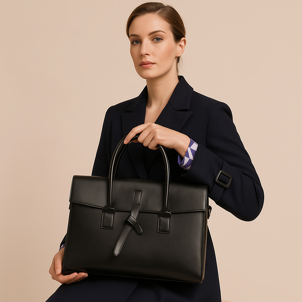 Sac ordinateur femme en cuir, 14 pouces et tablette