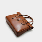 Sac ordinateur femme en cuir, 14 pouces et tablette, marron