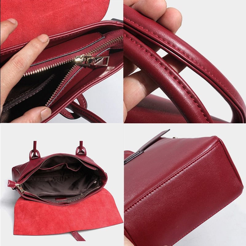 Sac ordinateur femme en cuir, 14 pouces et tablette