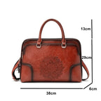 Sac ordinateur femme en cuir, porté main ou bandoulière