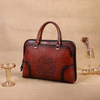 Sac ordinateur femme en cuir, porté main ou bandoulière