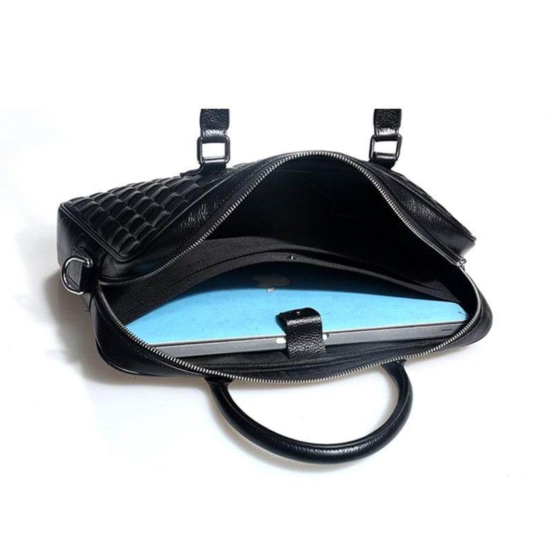 Sac ordinateur femme en cuir à bandoulière, 14 pouces