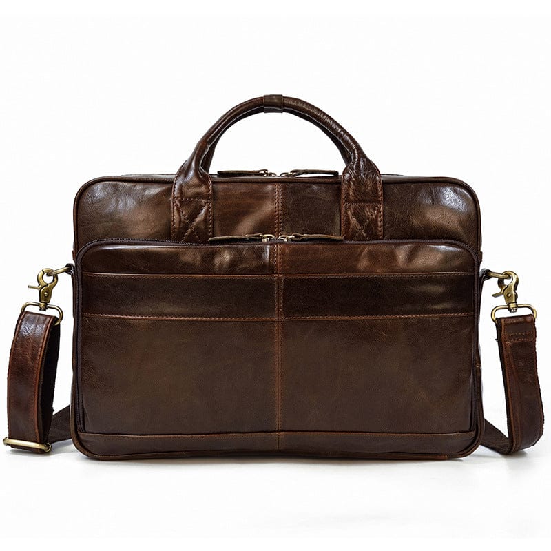 Sacoche ordinateur homme en cuir, 15,6 pouces, trois coloris