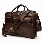 Sacoche ordinateur homme en cuir, 15,6 pouces, trois coloris, café