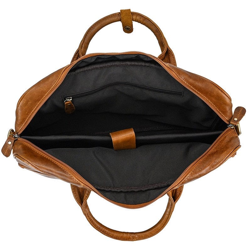 Sacoche ordinateur homme en cuir, 15,6 pouces, trois coloris