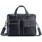 Sacoche ordinateur homme en cuir, 14 pouces, 1,1 kg, noir