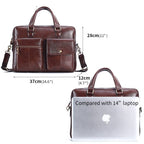 Sacoche ordinateur homme en cuir, 14 pouces, 1,1 kg