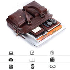 Sacoche ordinateur homme en cuir, 14 pouces, 1,1 kg
