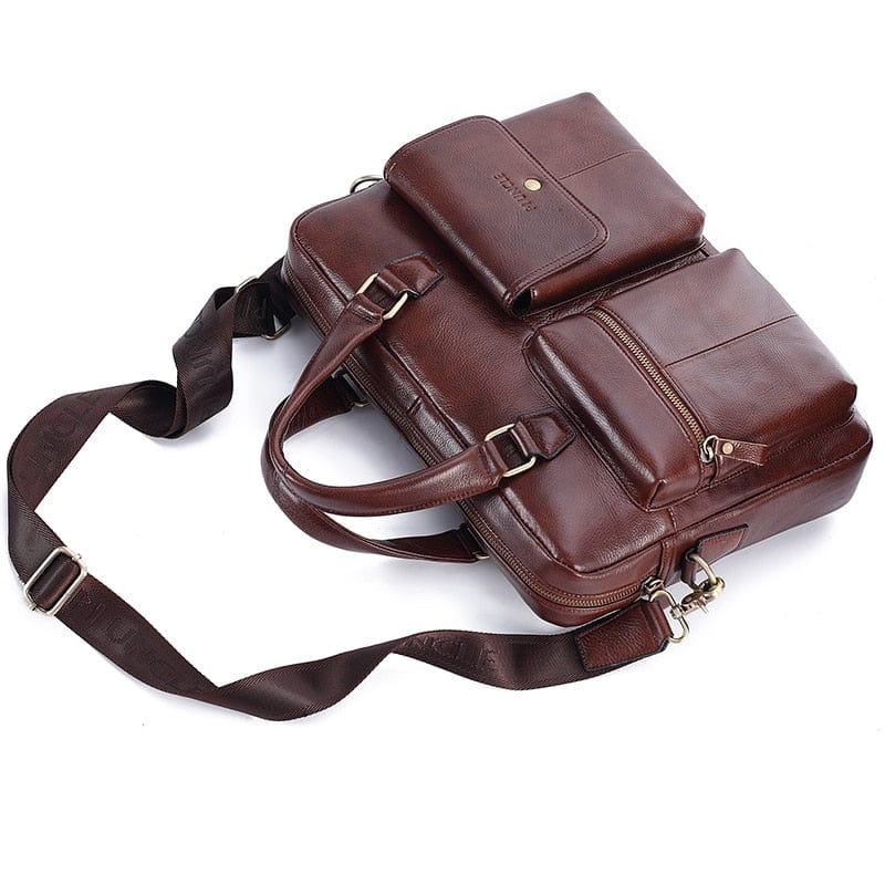 Sacoche ordinateur homme en cuir, 14 pouces, 1,1 kg