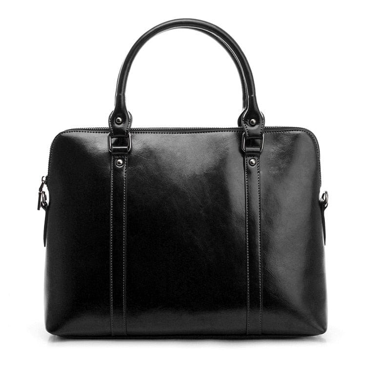 Sac PC portable femme en cuir, ordinateurs de 11 à 14,6 pouces, noir